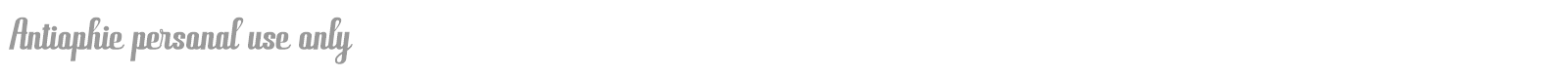 Antiophie font preview